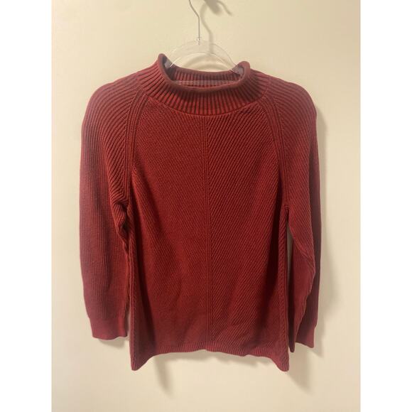 L.L. Bean Maroon Cowl Neck Knit Sweater-Size M - Picture 1 of 7